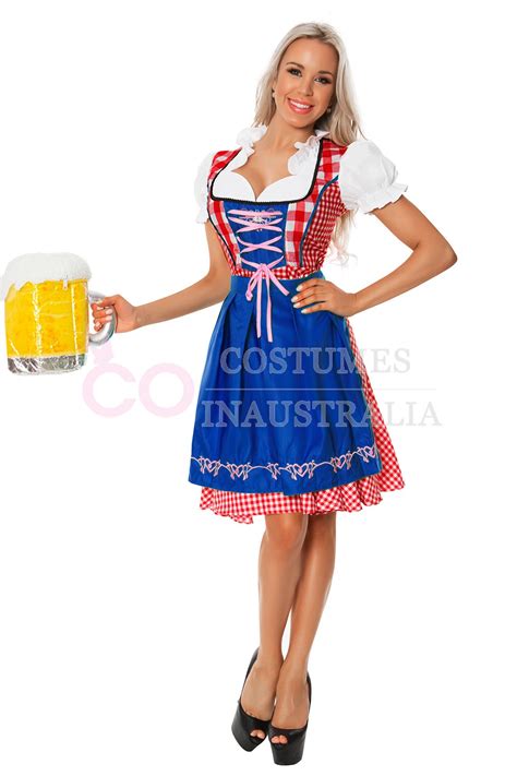 ladies oktoberfest beer maid wench german bavarian heidi fancy dress