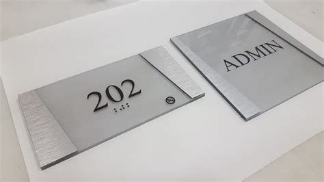 room signs braille  brushed aluminum cm signs