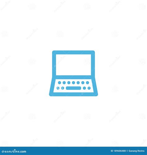 laptop icon flat vector logo design trendy stock illustration
