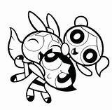 Powerpuff Coloring Pages Girls Bubbles Getcolorings sketch template