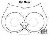 Owl Mask Kids Coloring Printable Templates Template Masks Simple Sheets sketch template