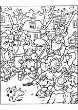 Sinterklaas Kleurplaten Groep Moeilijk Winkelcentrum Moeilijke Knutselen Printen Aankomst Kerst Simpel Bord Puzzels Nummer Creatiefensimpel sketch template