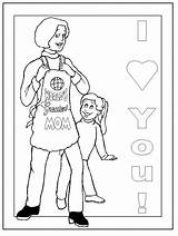 Coloring Mom Daughter Printable Mothers Worlds Happy Greatest Kids Pages Ecoloringpage sketch template