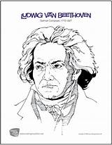 Coloring Beethoven Pages Ludwig Van Composer Activities Printable Music Print Sheet Makingmusicfun sketch template