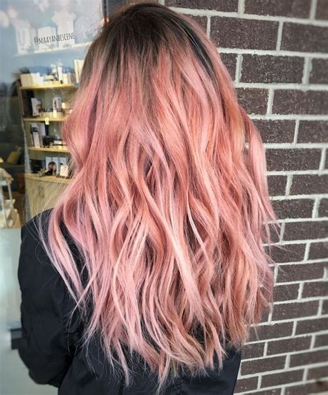 pin by ellie m on hair ideas peachy pink hair beauty hair color