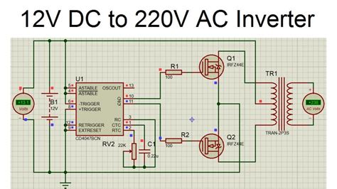 dc  ac power inverter schematic diagram wiring core