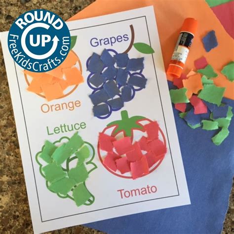 healthy food crafts  activities  preschool children