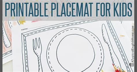placemat template printable
