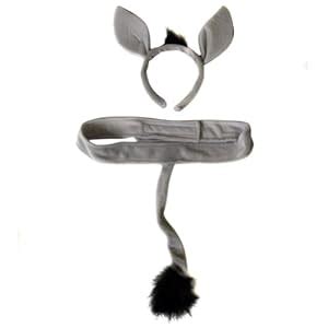 amazoncom plush donkey headband ears  tail costume set toys games