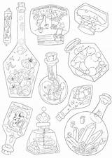 Potion Potions Colouring Brew Fairly sketch template