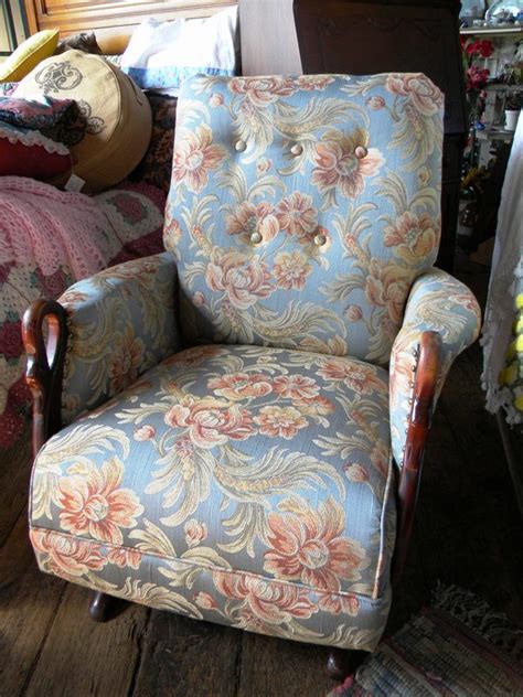 antique rocking chair  swan arms newly refurbished