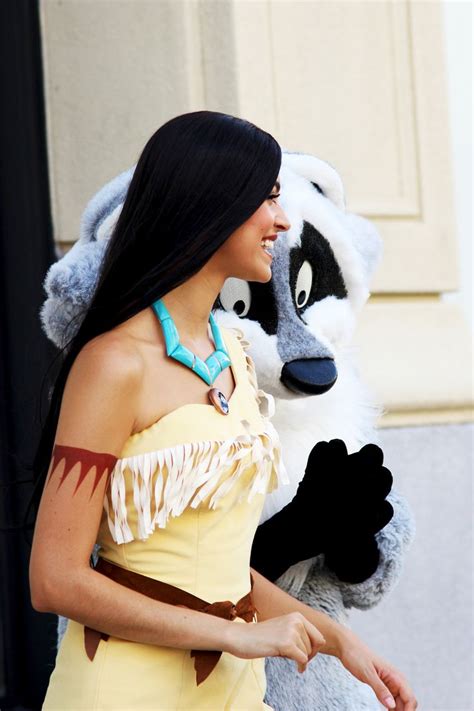 Pocahontas And Meeko During Character Palooza ” Disney