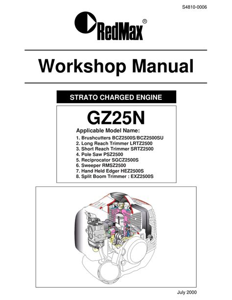 redmax gzn workshop manual   manualslib