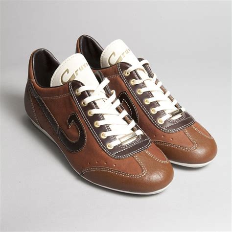 cruyff cognac tan leather vanenburg trainers  casual shoes men casual mens shoes