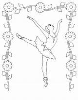 Ballerina Colouring sketch template