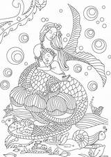 Kleurplaten Mariage Volwassenen Mermaids Zeemeermin Meerjungfrau Ausmalen Lilt Erwachsene sketch template