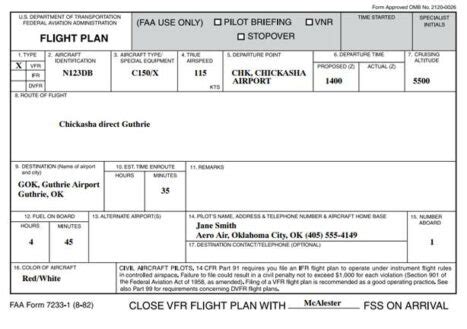 plan  cross country flight pilot institute