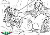 Thanos Spiderman Tsgos sketch template