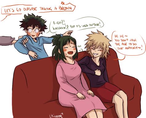 Katsuki Izuku Inko And Mitsuki Mi Academia De Heroes