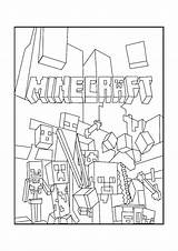 Minecraft Golem Coloring Iron Pages Mobs Printable Color Getcolorings sketch template