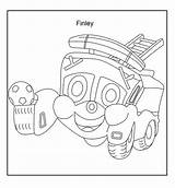 Fire Engine Finley Coloring sketch template