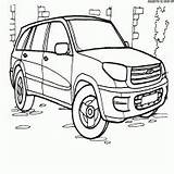 4x4 Road Off Toyota Rav Coloring sketch template