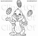 Juggling Eggs Bunny Easter Cartoon Yayayoyo sketch template