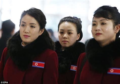 north korea cheerleaders return home amid sex slave claims daily mail online