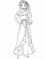 Coloring Elena Princess Avalor Lovers Disney Pages sketch template