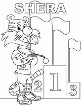 Shera Mascot Commonwealth Games Coloring Delhi 2010 Pages Kids sketch template