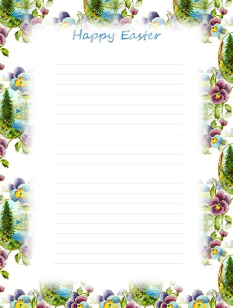 printable easter writing paper lovely  printable stationery paper