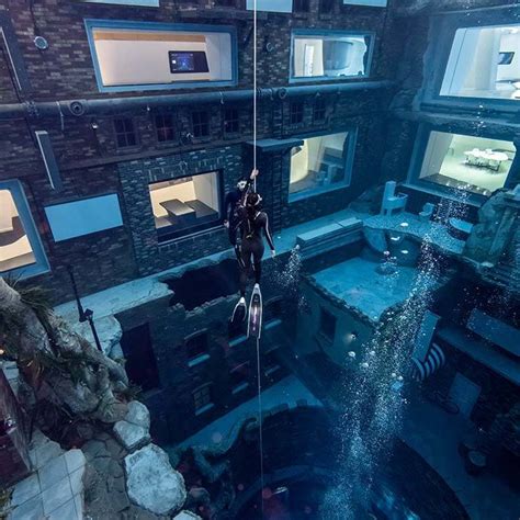 worlds deepest pool  dubai    part   gigantic underwater city designs