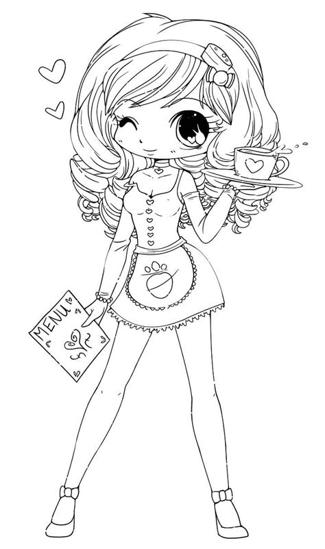 coloring pages  girls cute kawaii draw jergen