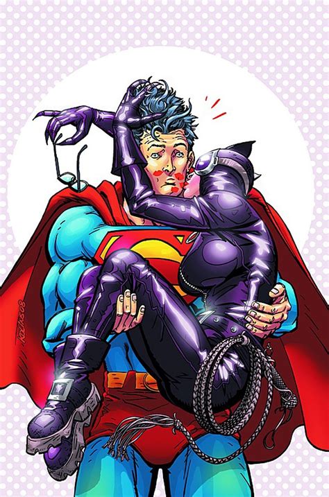 catwoman superman sex love kiss romance pinup new 52 comic