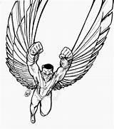 Falcons Lineart Avenger Imprimible Clipartmag Daycoloring sketch template
