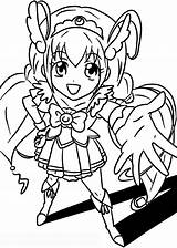 Force Doki Chara Shugo Precure Colouring Manga sketch template