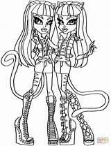 Coloring Monster High Pages Purrsephone Meowlody Von Printable Drawing sketch template