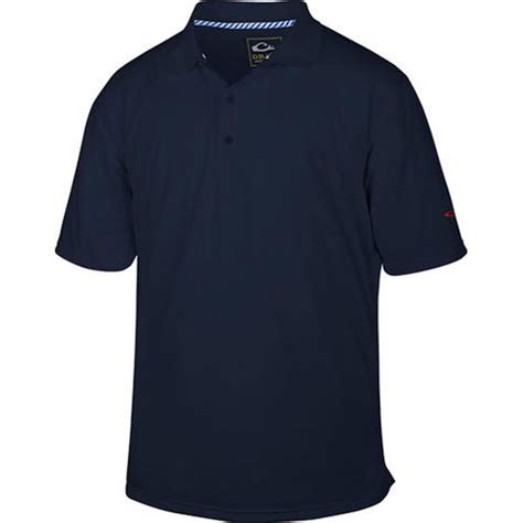 Drake Waterfowl Mens Navy Performance Stretch Polo