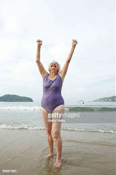 Old Woman In Swimsuit Photos Et Images De Collection Getty Images