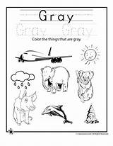 Color Gray Worksheet Worksheets Preschoolers Colors Learning Preschool Recognition Grey Kids Activities Pink Only Children Woojr sketch template