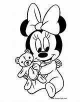 Minnie Baby Mouse Coloring Mickey Pages Printable Drawing Disney Mini Babies Friends Characters Para Clubhouse Cartoon Color Sheets Dessin Colorir sketch template