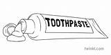 Toothpaste Twinkl sketch template