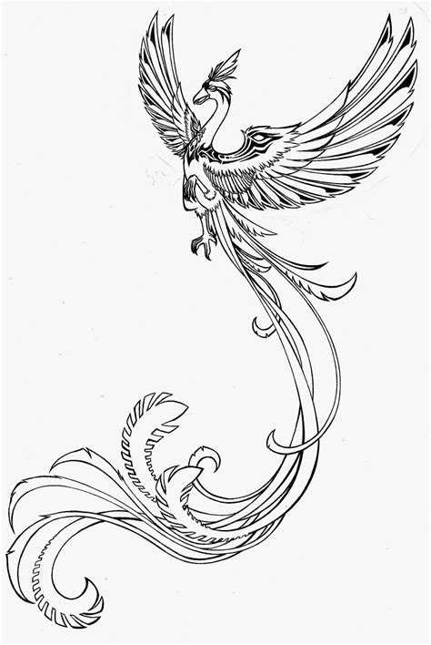 japanese phoenix tattoo coloring pages