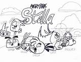 Coloring Angry Birds Stella Pages Library Clipart sketch template