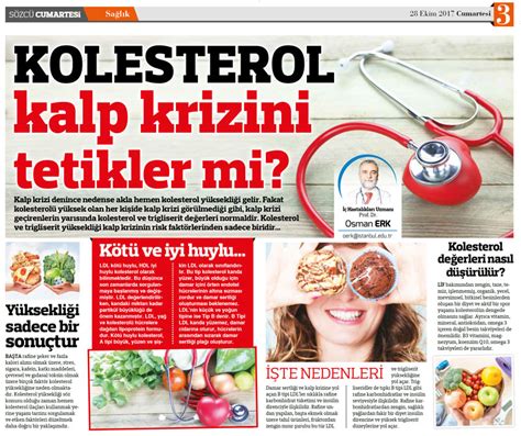 kolesterol kalp krizini tetikler mi prof dr osman erk