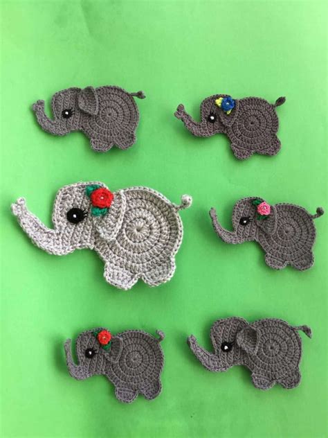baby elephant crochet applique pattern kerris crochet crochet