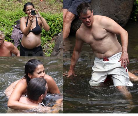 pictures of shirtless matt damon swimming in hawaii with