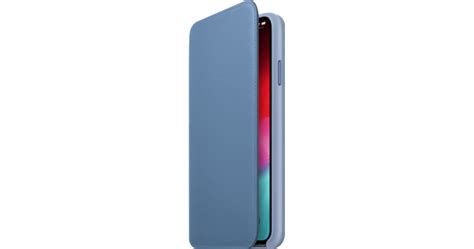 apple iphone xs max leder folio kornblume blau coolblue vor