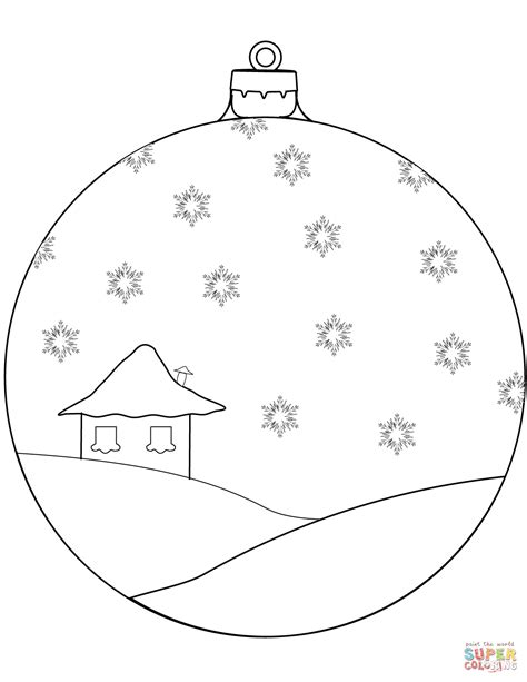 christmas ornament coloring page  printable coloring pages