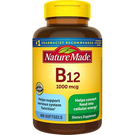 Nature Made Vitamin B12 1000 Mcg 400 Softgels Costco